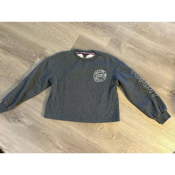 Girls Medium 8-10 cropped style sweatshirt Tommy Hilfiger - Picture 1 of 3